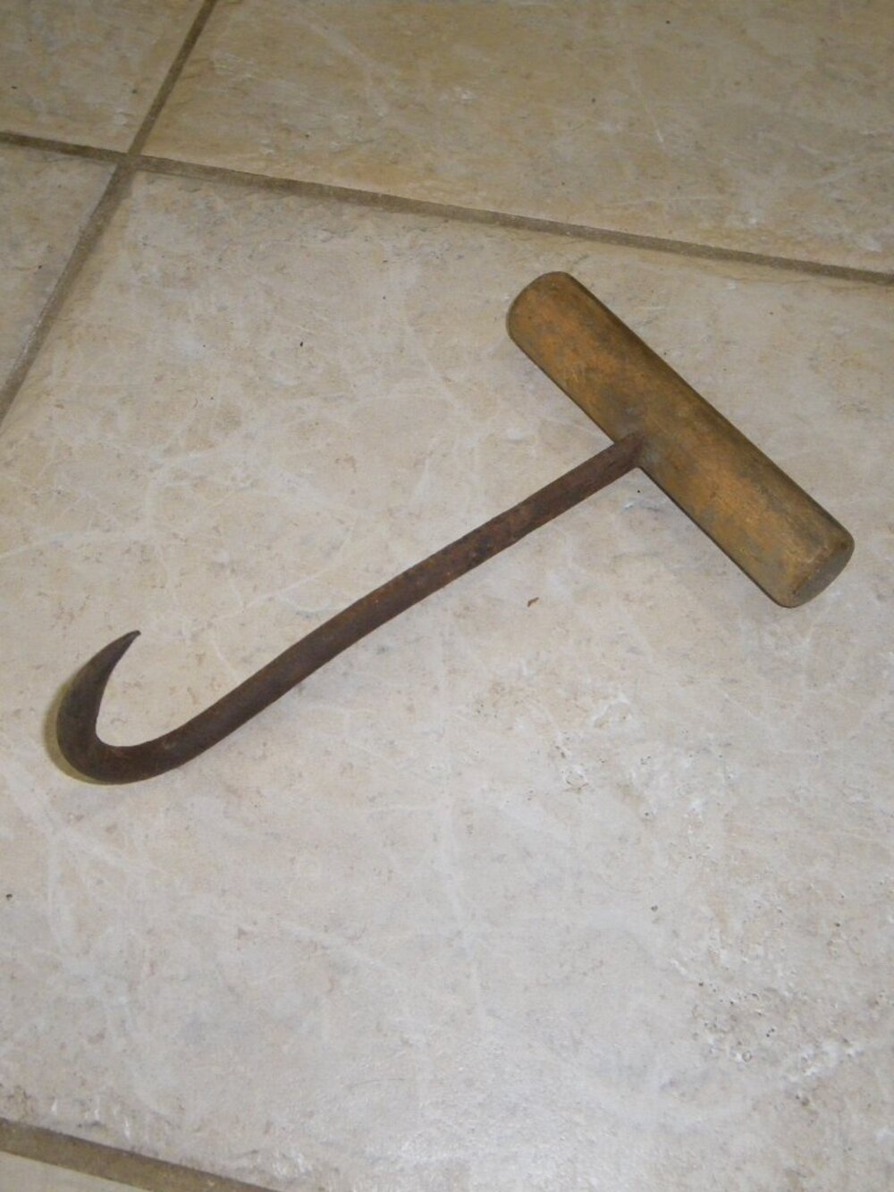 Antique Vintage Hay Bale Metal Hook Ice Meat Rustic Primitive Tool Décor